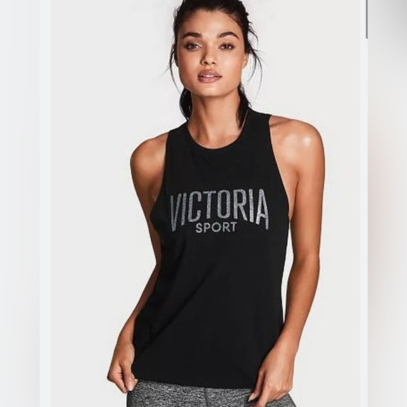 Victoria's Secret Tops - NWT large Victoria sport black tank top summer sporty Athleisure